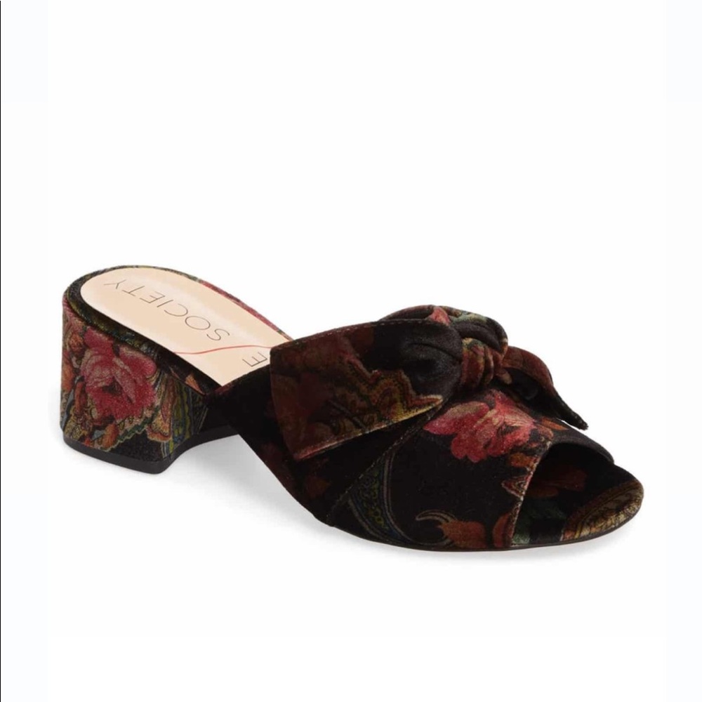 Sole Society Floral Bow CeCe Block Heel Sandal 5